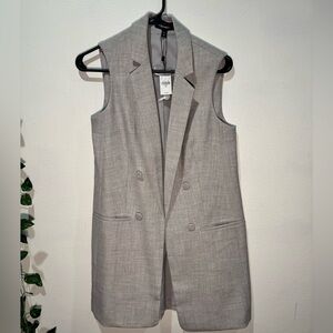 Express Gray Sleeveless Blazer